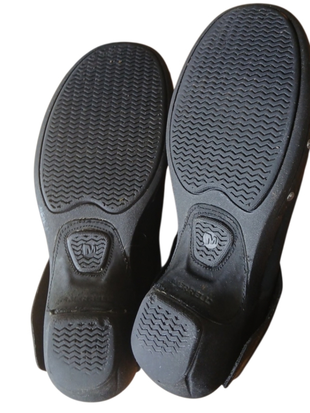 Merrell Luxe Wrap Black Leather Studded Slip-On Clog Mules, Sz 10 - Picture 5 of 15